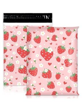 10 Pk 10x13” Strawberry Polymailers